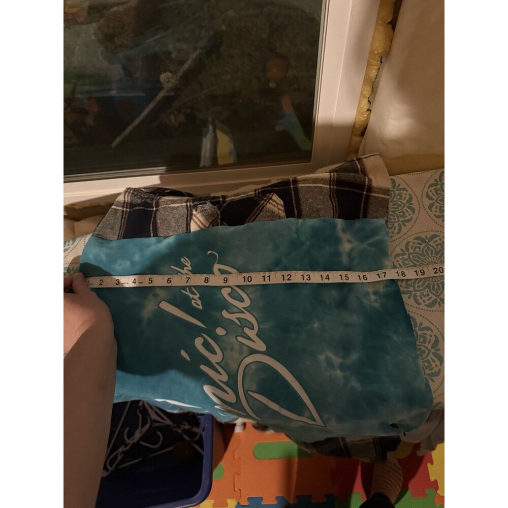 Reworked Upcycle Grunge Oversize Crop Distressed Panic at the Disco Top L/XL - Picture 5 of 5